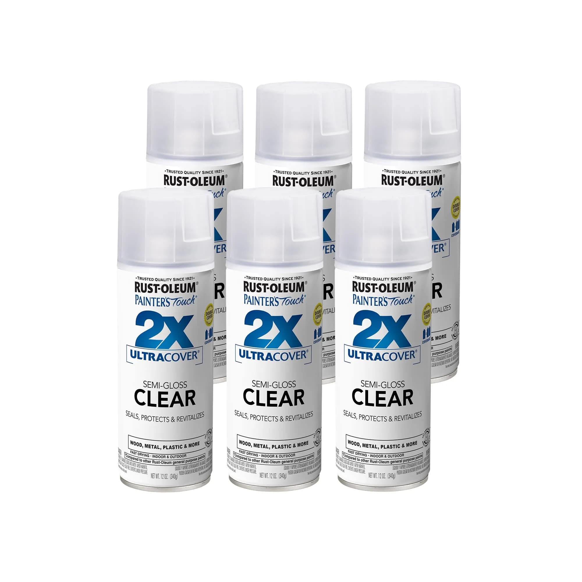 Rust-Oleum Painter's Touch 2X Ultra Cover Spray Paint, Semi-Gloss Clear Finish - main product image