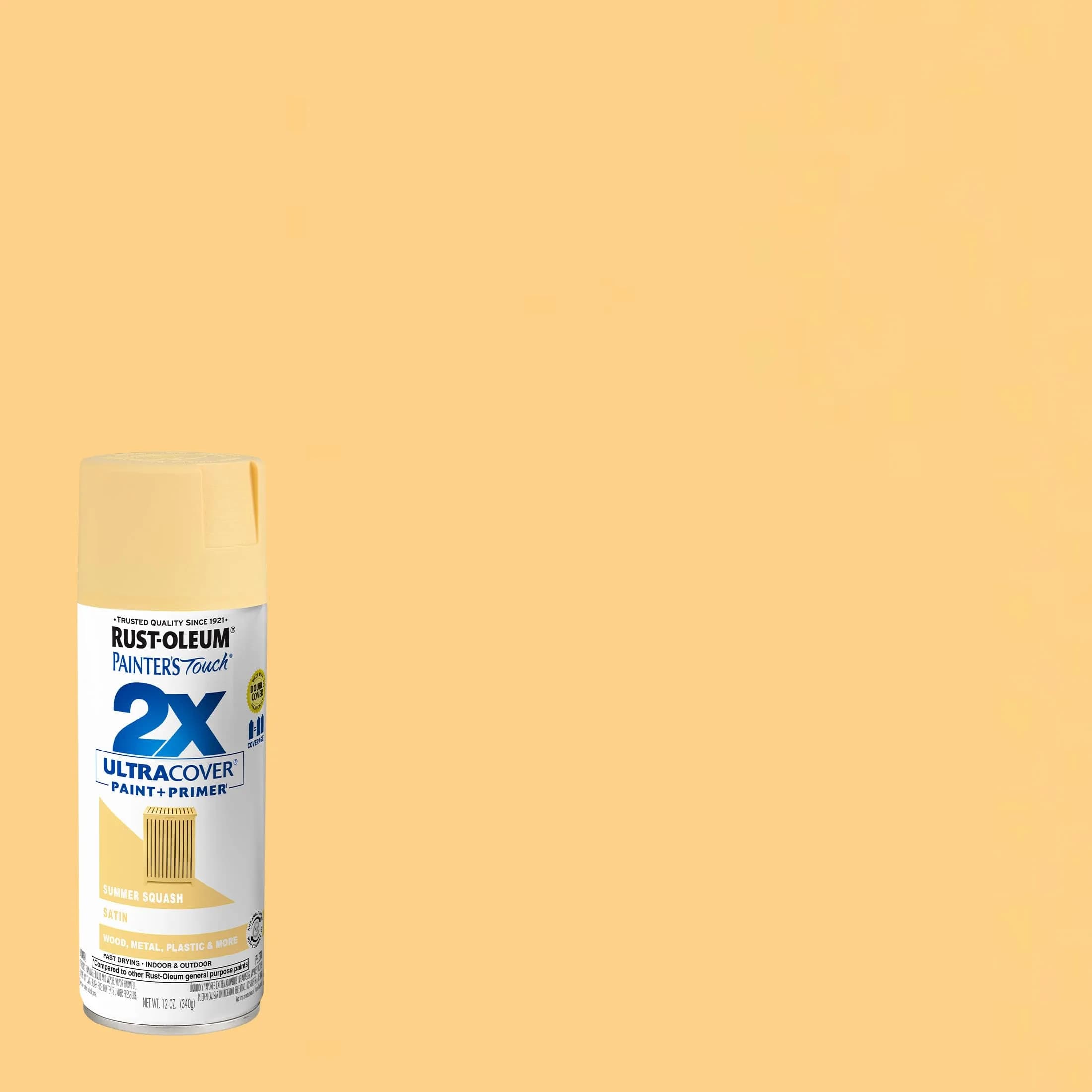 Rust-Oleum Painter's Touch 2X Satin Summer Squash Spray Paint, 340g - view 2