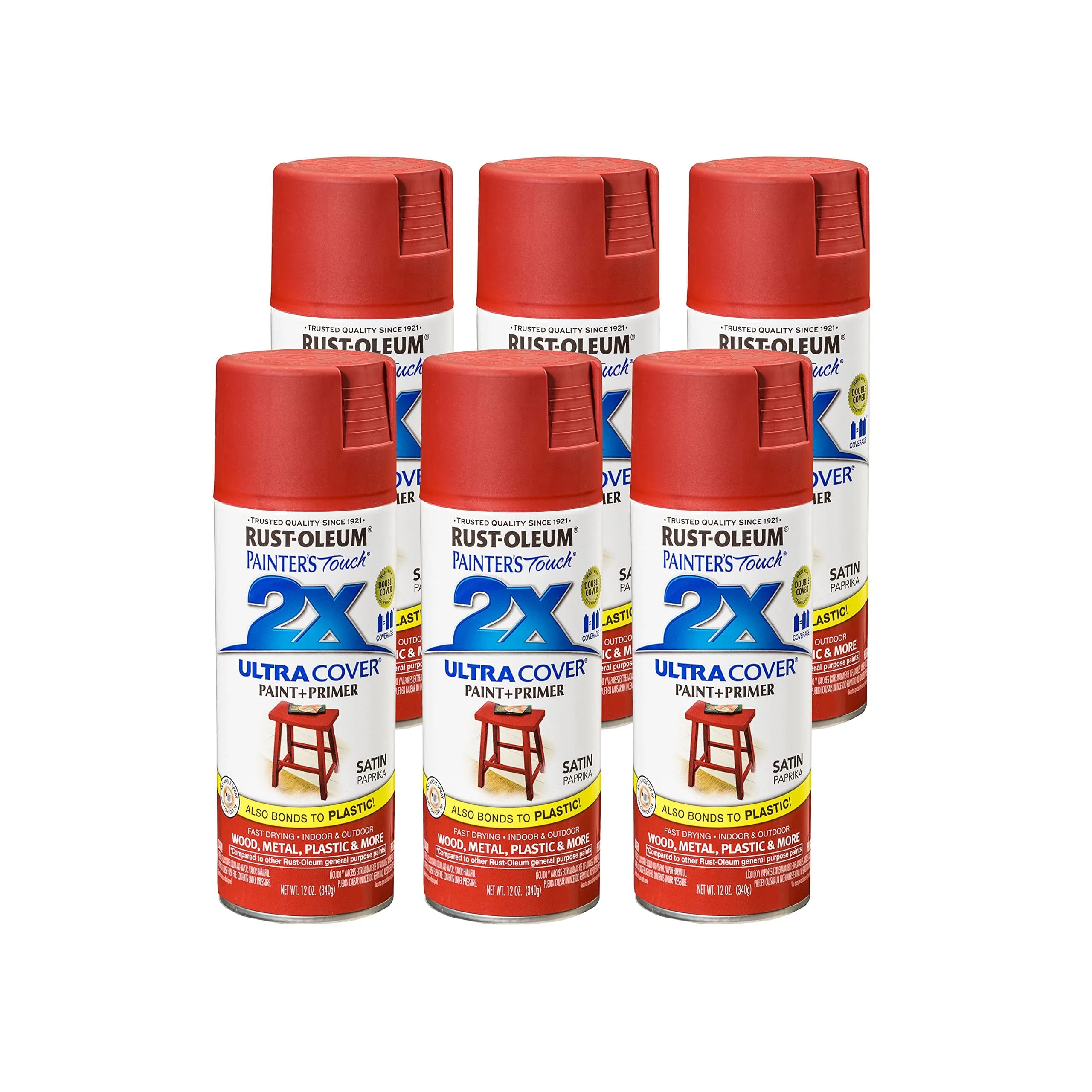 Rust-Oleum Painter's Touch 2X Satin Paprika Spray Paint - 340g (12 Oz) - main product image