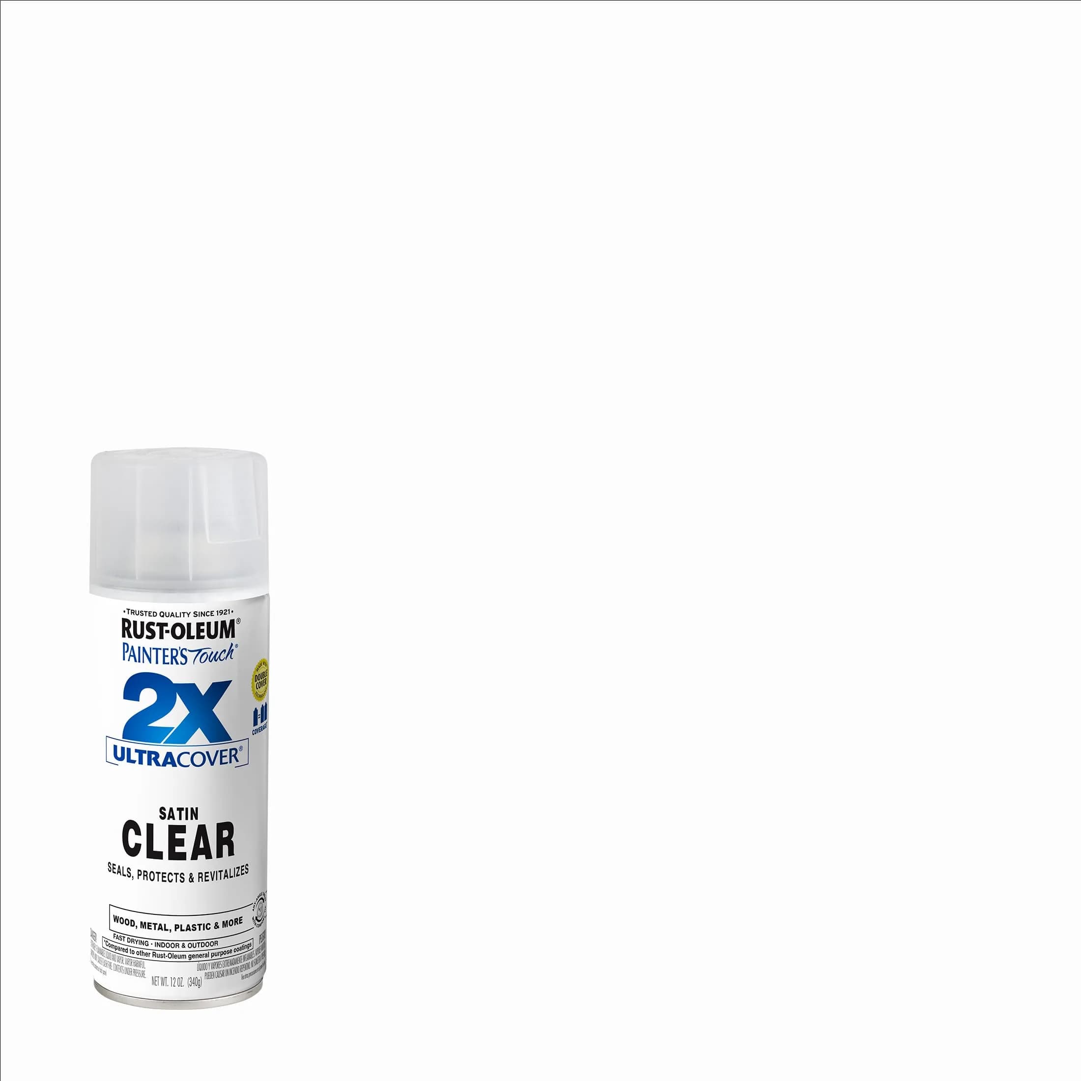 Rust-Oleum Painter's Touch 2X Satin Clear Spray Paint, 340g (12 Oz) - 6 Pack - view 2