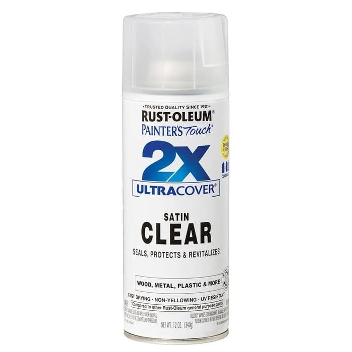 Rust-Oleum Painter's Touch 2X Satin Clear Spray Paint, 340g (12 Oz) - 6 Pack - view 4