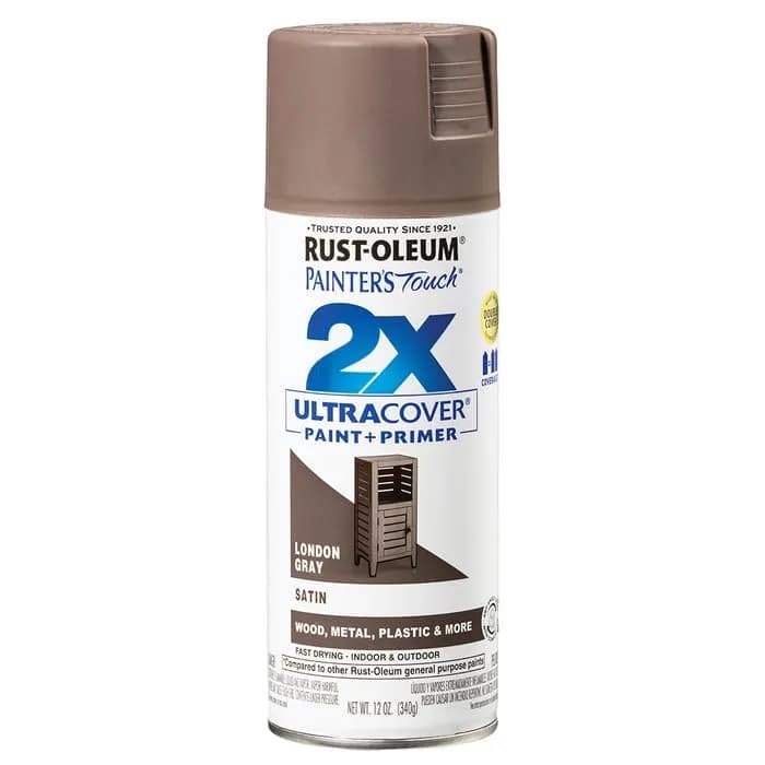 Rust-Oleum Painter's Touch 2X Ultra Cover Satin London Gray Spray Paint, 340g - main product image