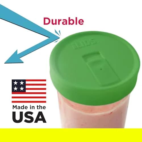 iLIDS Mason Jar Drink Lid, Wide Mouth, Grass Green, 2 Pack, BPA-Free | Spill-Resistant, Reusable & Made in USA thumbnail 6