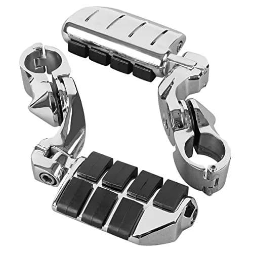 XFMT Motorcycle Highway Pegs 1.25" Short Angled Footrest | Fits Harley Touring, Softail, Sportster with 1 1/4" Engine Guard thumbnail 5