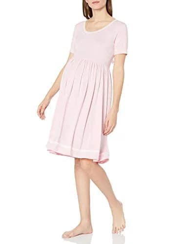 Rosie Pope Women's Short Sleeve Empire Waist Slip, Blush Heather, Large | Fashionable & Comfortable thumbnail 1