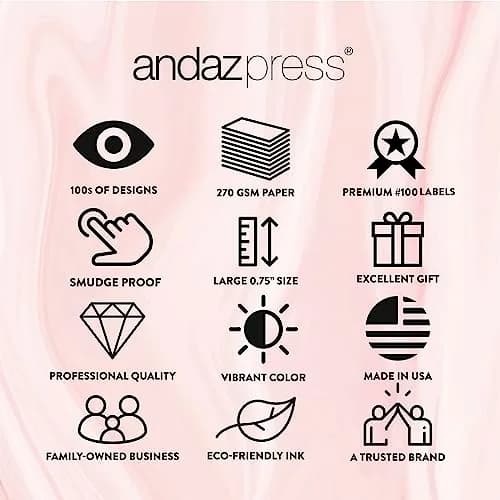 Andaz Press Chocolate Drop Labels Stickers 216-Pack | Superhero Pow! for Kisses Party Favors thumbnail 6