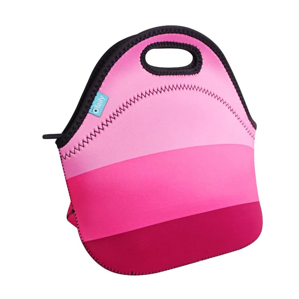 Ofeily Neoprene Lunch Tote Bag 10L (0.35 cu ft) | Insulated, Waterproof, Zippered Lunch Bag for Adults — Rose