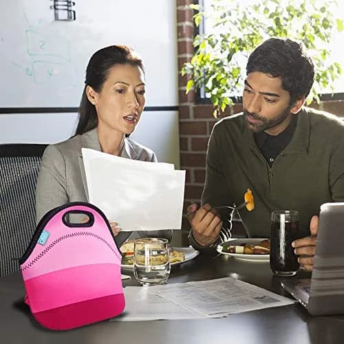 Ofeily Neoprene Lunch Tote Bag 10L (0.35 cu ft) | Insulated, Waterproof, Zippered Lunch Bag for Adults thumbnail 3