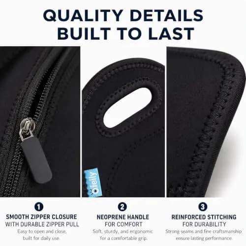 Ofeily Neoprene Lunch Tote Bag 10L (0.35 cu ft) | Insulated, Waterproof, Zippered Lunch Bag for Adults thumbnail 8