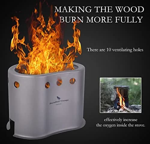 Boundless Voyage Titanium Pot with Wood Stove Set 800ml | Ultralight Camping Cookware thumbnail 4