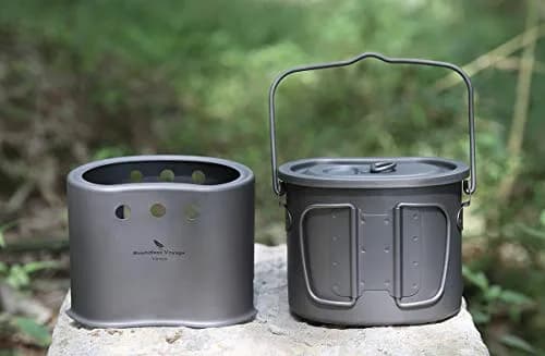 Boundless Voyage Titanium Pot with Wood Stove Set 800ml | Ultralight Camping Cookware thumbnail 9