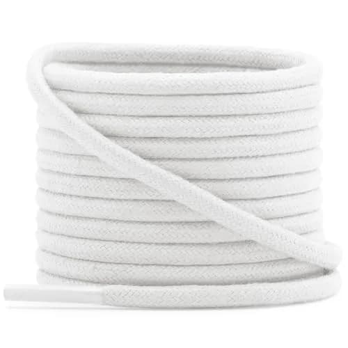 YFINE Waxed Round Shoe Laces 39" White | Formal & Outdoor Versatile thumbnail 1