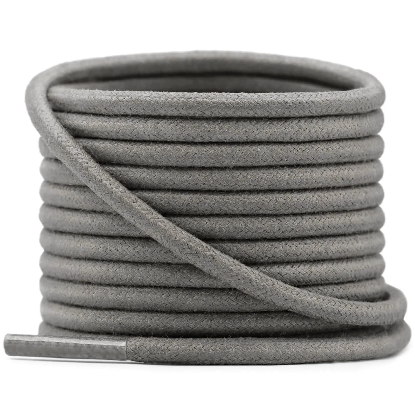 YFINE Waxed Round Shoe Laces: 39" Dark Grey Oxford Shoelaces for Dress Shoe | Durable, Moisture-Resistant, Unisex - main product image