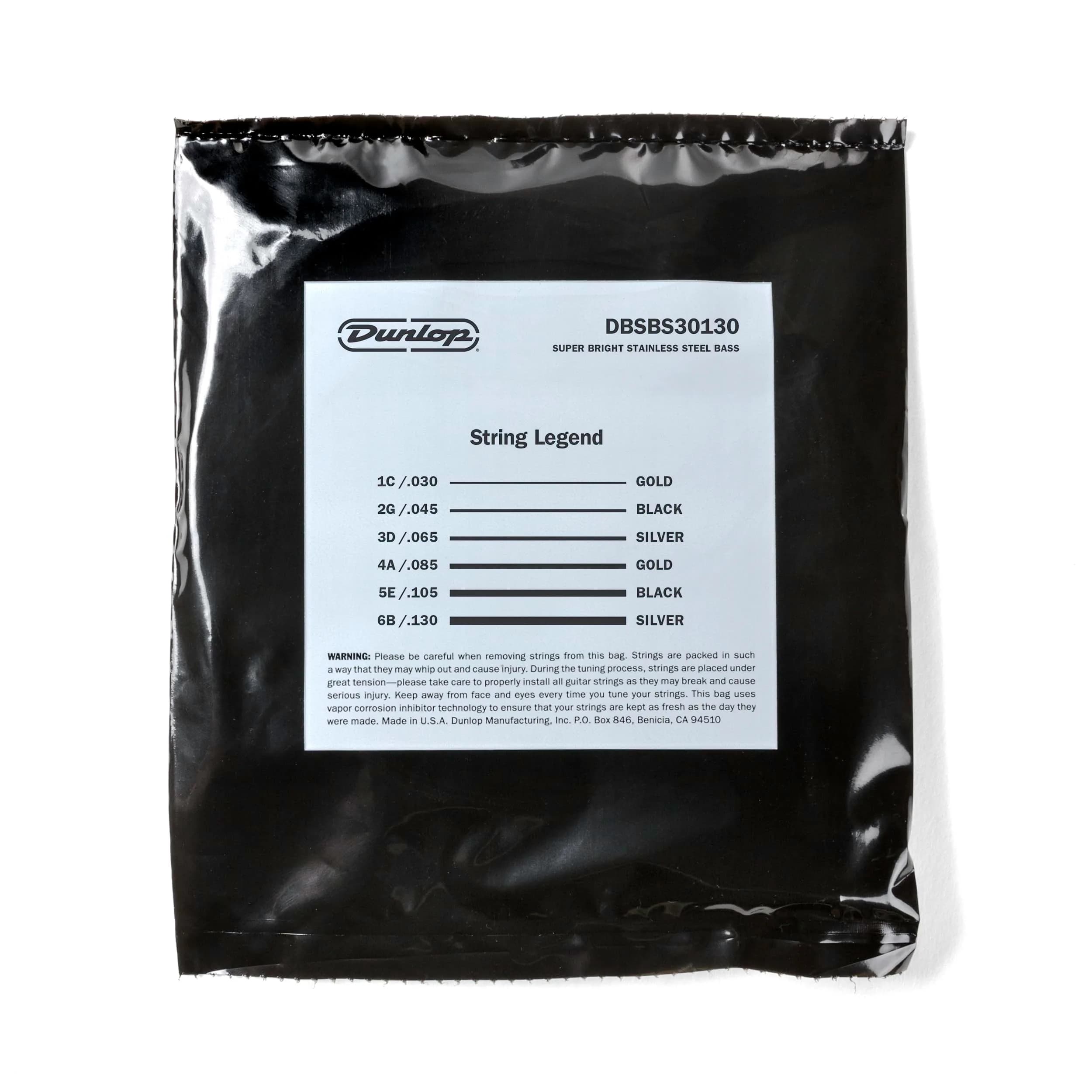 Jim Dunlop Super Bright Stainless Steel Bass Strings 30-130 | 6-String Set | 0.14 kg (0.33 lb) - view 8