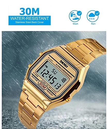 Gosasa Classic Unisex Digital Sports Watch 33mm Rose Gold Waterproof Multifunction thumbnail 4
