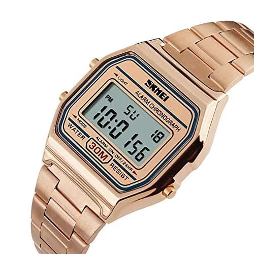 Gosasa Classic Unisex Digital Sports Watch 33mm Rose Gold Waterproof Multifunction thumbnail 2