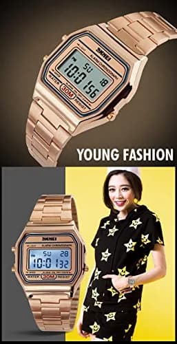 Gosasa Classic Unisex Digital Sports Watch 33mm Rose Gold Waterproof Multifunction thumbnail 3