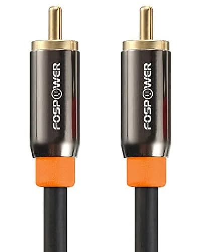 FosPower Digital Coaxial Audio Cable 1.83m (6ft) | Premium S/PDIF RCA Male to Male for Home Theater, HDTV, Subwoofer, Hi-Fi Systems thumbnail 1