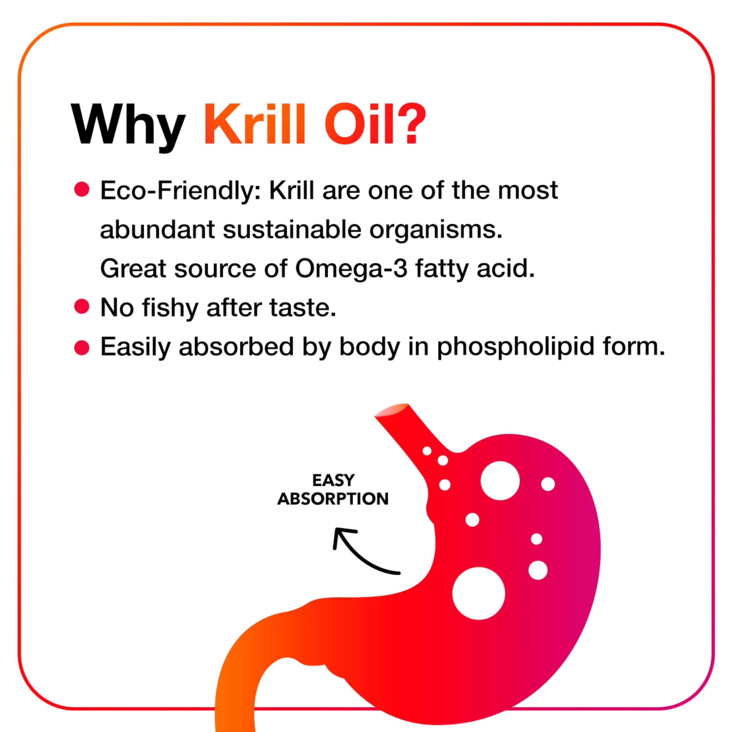 MegaRed Antarctic Krill Oil 500mg Omega 3 Fatty Acid Supplement, Extra Strength EPA & DHA Krill Oil Softgels (90 Count) - view 5