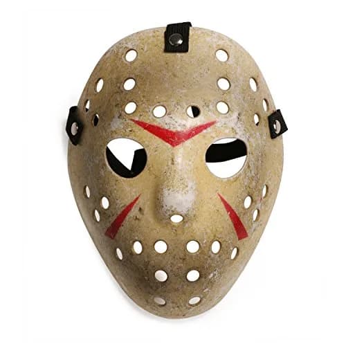 CASA CLAUSI Halloween Hockey Mask Cosplay Costume Prop for Kids Ages 3-8 | Lightweight Breathable Yellow Horror Mask thumbnail 1