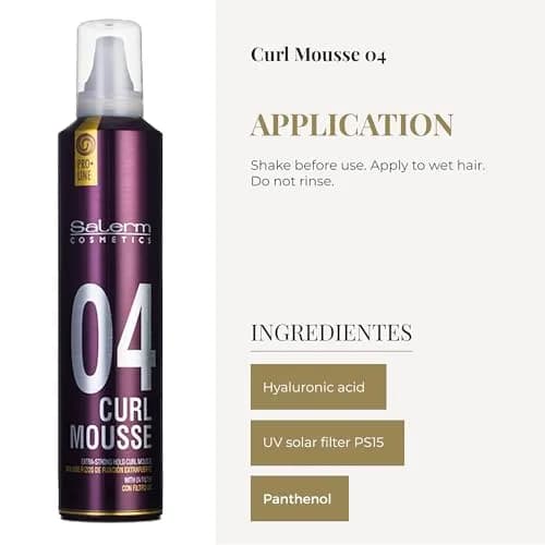 SALERM Curl Mousse 405 ml | Extra Strong Hold & Anti-Humidity for Defined, Frizz-Free Curls thumbnail 4
