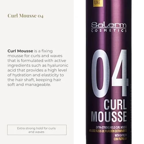 SALERM Curl Mousse 405 ml | Extra Strong Hold & Anti-Humidity for Defined, Frizz-Free Curls thumbnail 2