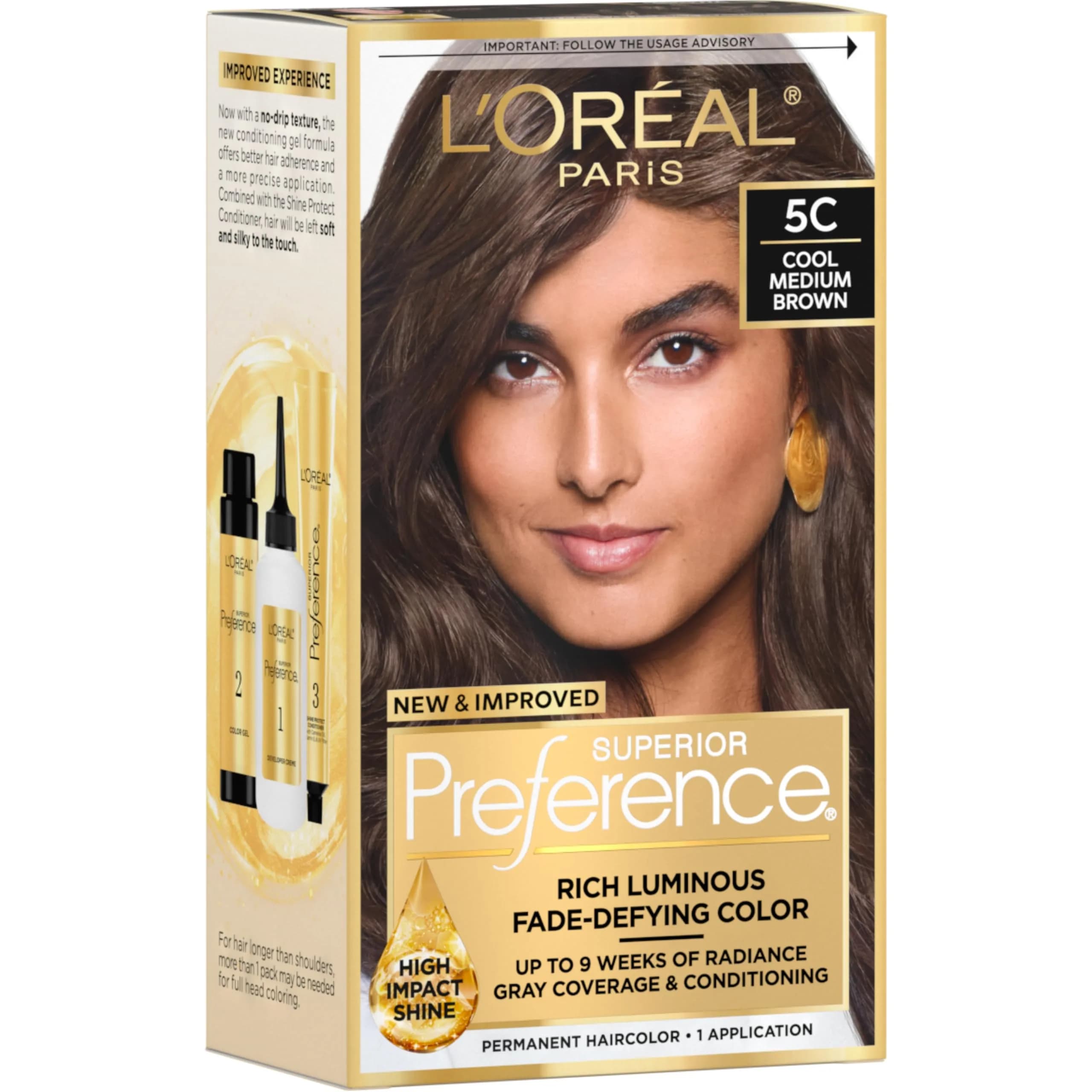 L'Oreal Paris Superior Preference Cool Medium Brown 5C Hair Color - 1 Count Pack - main product image
