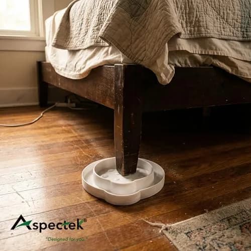 ASPECTEK Bed Bug Detector and Interceptor, Pack of 4 | Safe, Eco-Friendly Bug Trap for Monitoring and Prevention thumbnail 8