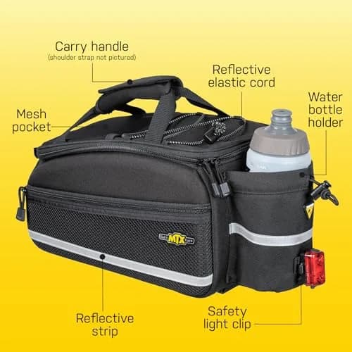 Topeak Vehicle_Bag 8L | QuickTrack Rear Rack Bag with Water Bottle Holder thumbnail 4