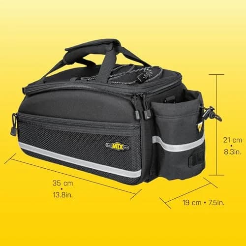 Topeak Vehicle_Bag 8L | QuickTrack Rear Rack Bag with Water Bottle Holder thumbnail 2