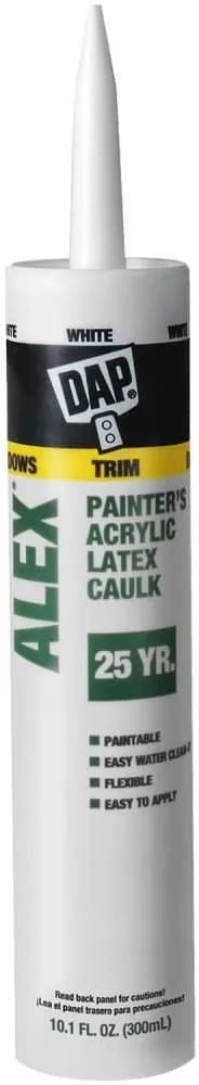 ALEX Painter Caulking Compound Siliconized Latex | Waterproof, White, 10.1 oz (Pack of 12)