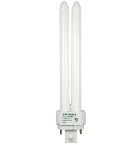 Sylvania Dulux D/E CFL Light Bulb 26W G24q-3 Base 4100K Cool White 1710 Lumens (4-Pack, 20000 Hrs) | Dimmable Energy Efficient Lighting thumbnail 1