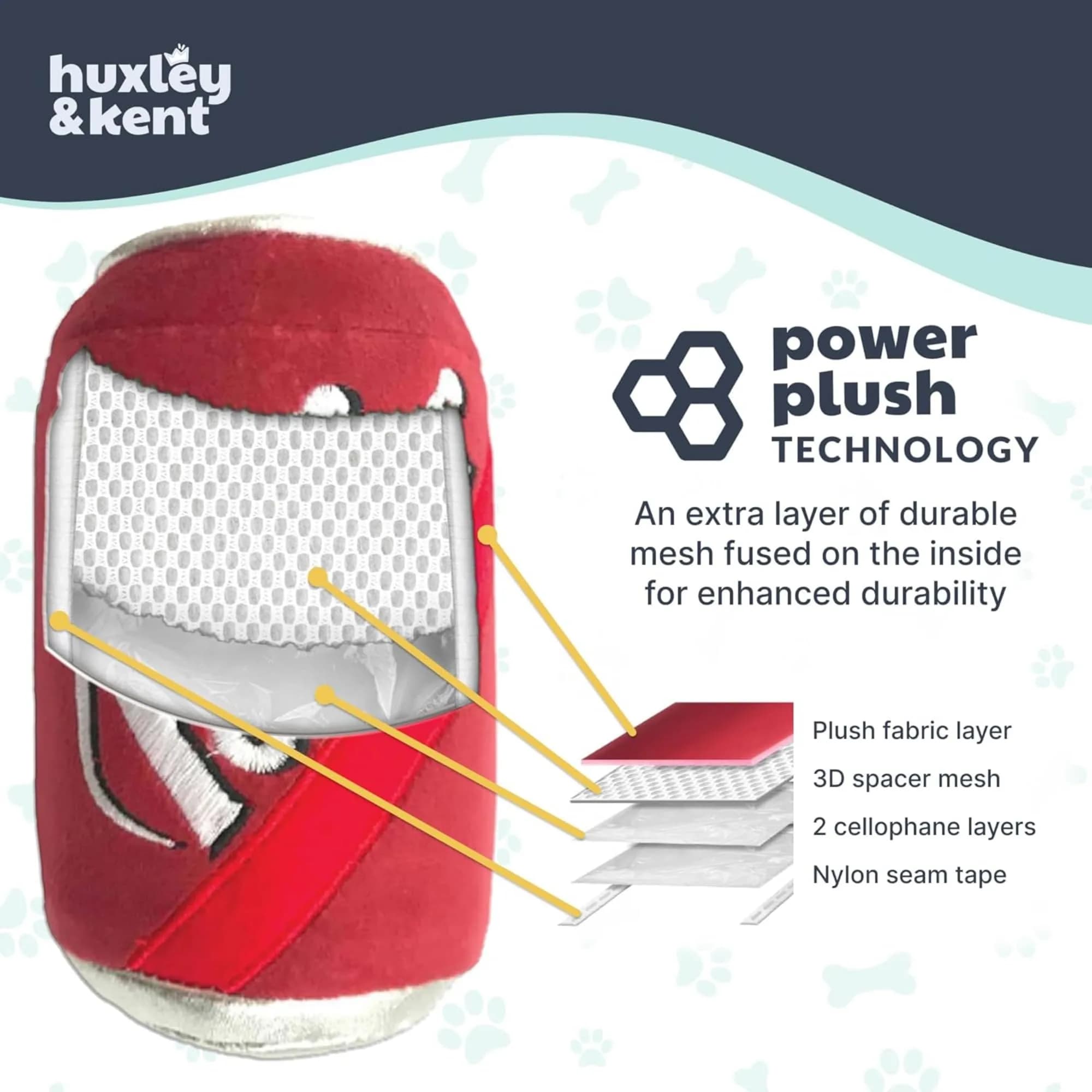 Huxley & Kent Hamburger Squeaky Dog Toy, Large 15.29 cm (6 in) | Soft Plush with Squeaker for Indoor Play & Fetch - view 3