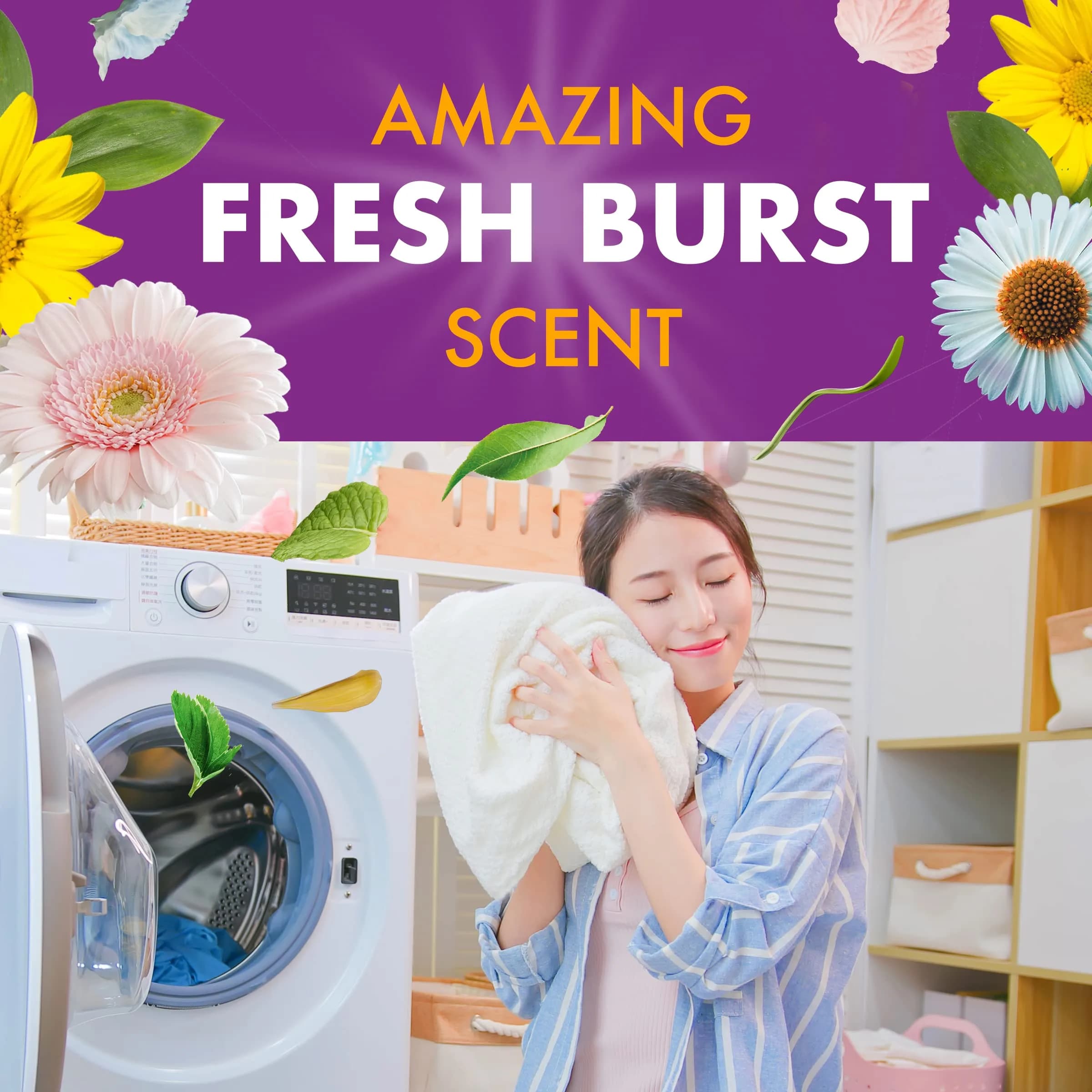 Arm & Hammer Plus OxiClean Odor Blasters Fresh Burst Liquid Laundry Detergent, 70 Loads, 3625ml (122.5 Fl Oz) | USA Import for Indian Homes - view 4