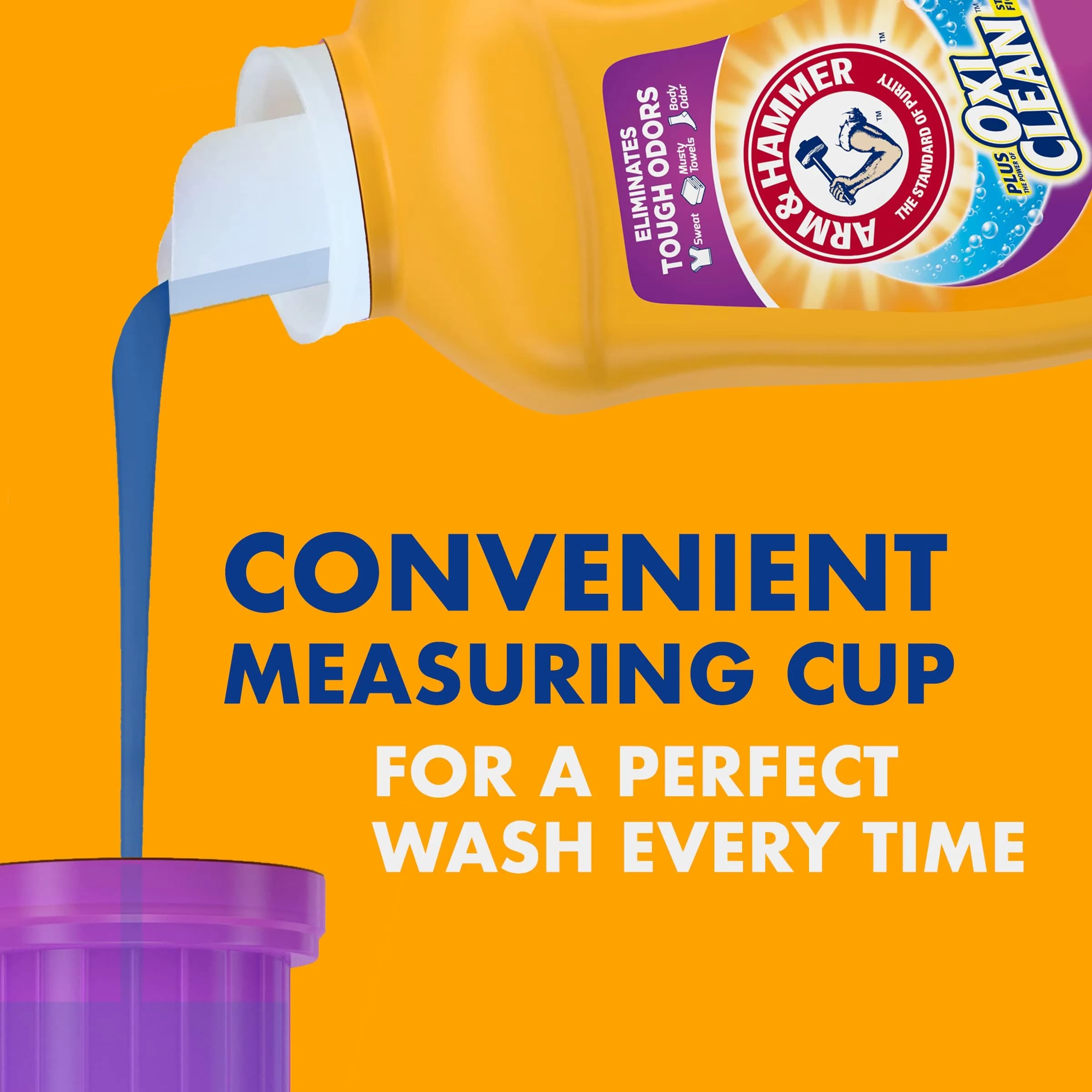 Arm & Hammer Plus OxiClean Odor Blasters Fresh Burst Liquid Laundry Detergent, 70 Loads, 3625ml (122.5 Fl Oz) | USA Import for Indian Homes - view 6