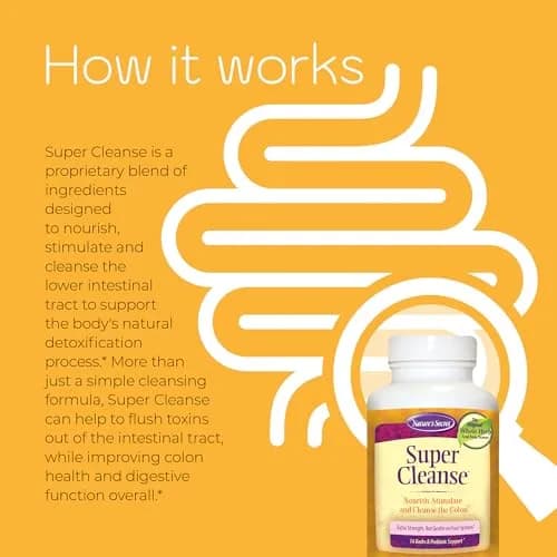 Nature's Secret Super Cleanse Herbal Colon Cleanse & Gut Health 200 Tablets (Pack of 2) | 14 Herbs + Probiotic for Digestive Wellness thumbnail 3