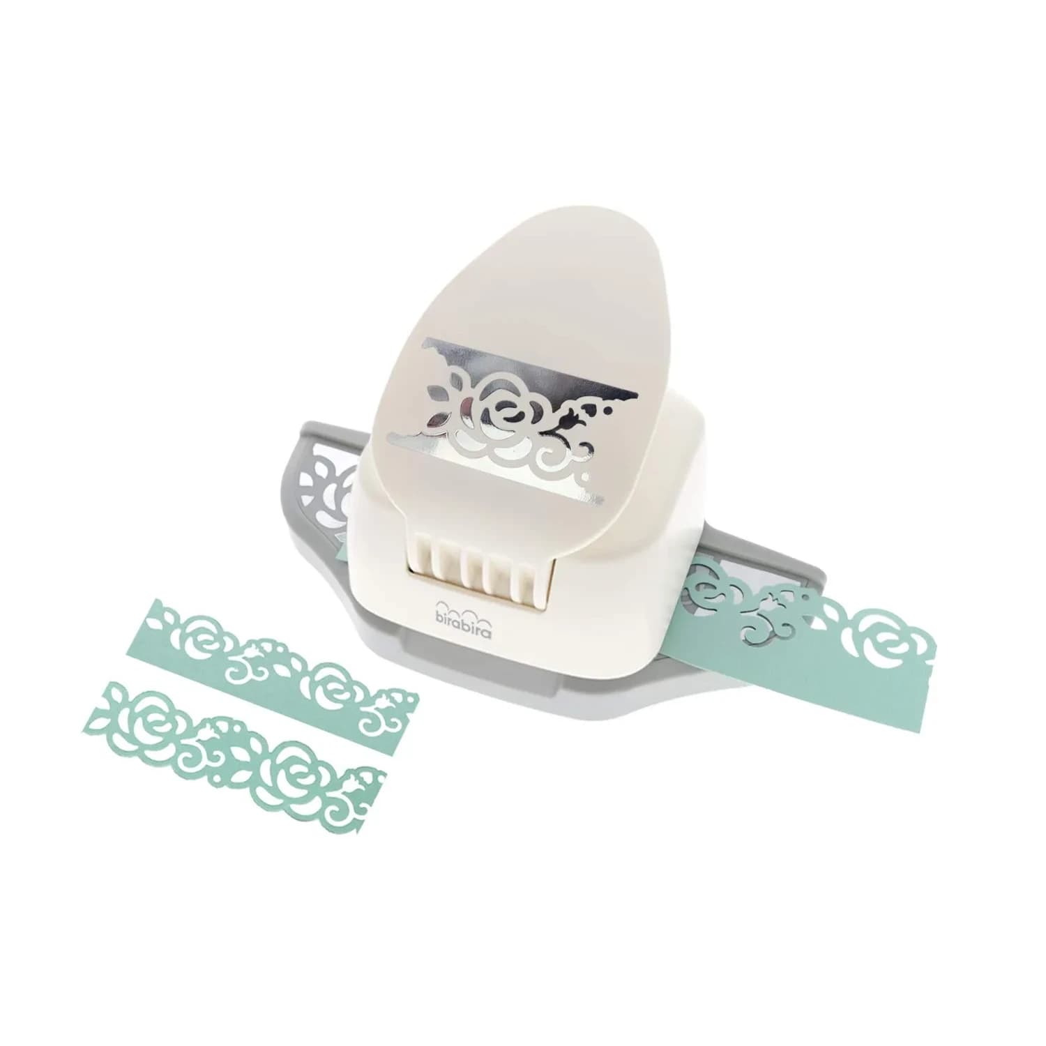 Bira Craft 2-in-1 Daisy Border Edge Craft Punch | 16.5cm (6.5") Punch Tool for Scrapbooking & Paper Crafts — Rose-2 Border Edge Punch