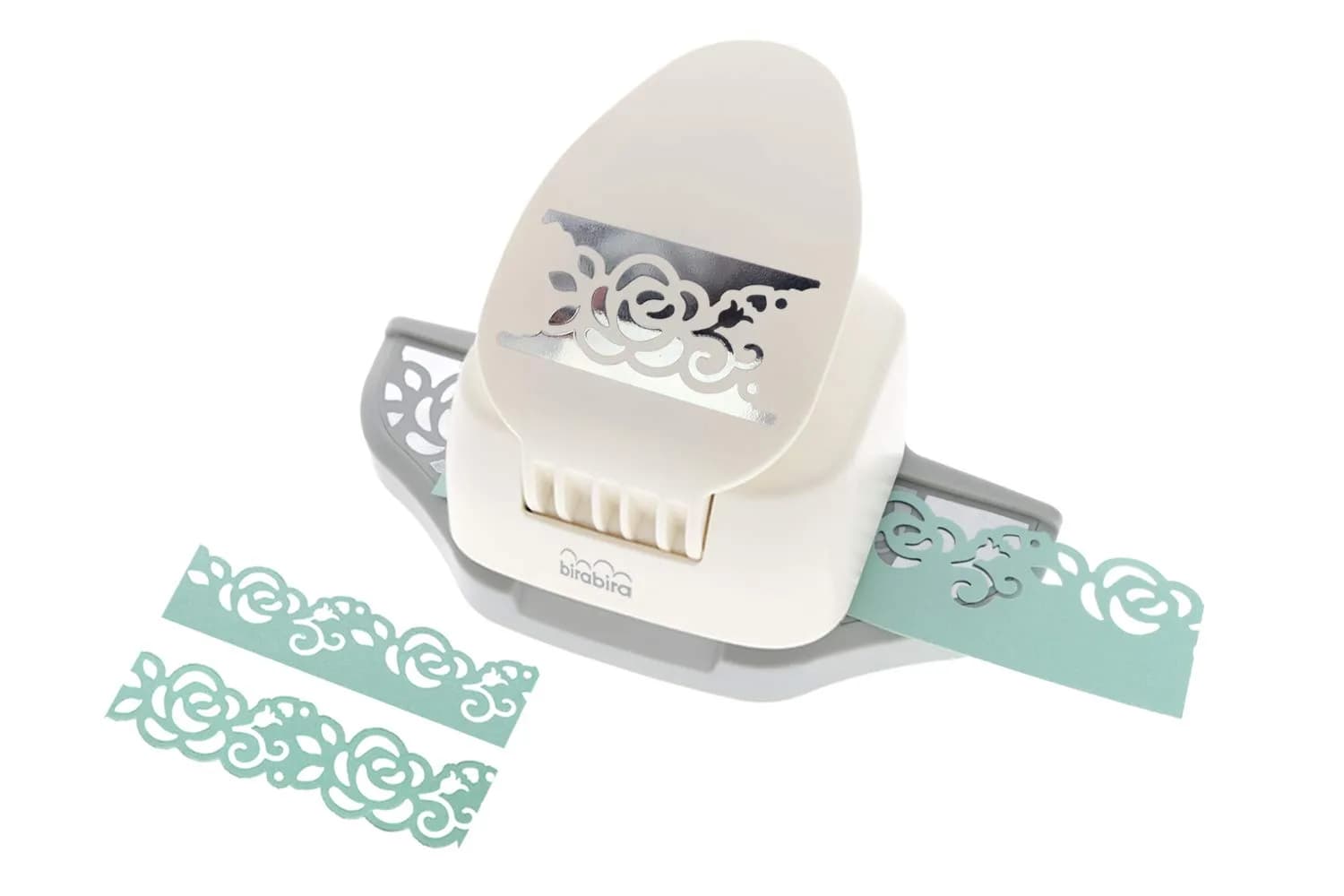 Bira Craft 2-in-1 Border Edge Craft Punch (Rose-2) | 6.5" x 4.13" x 2.75" | Valentine's Day Punch for Scrapbooking - main product image