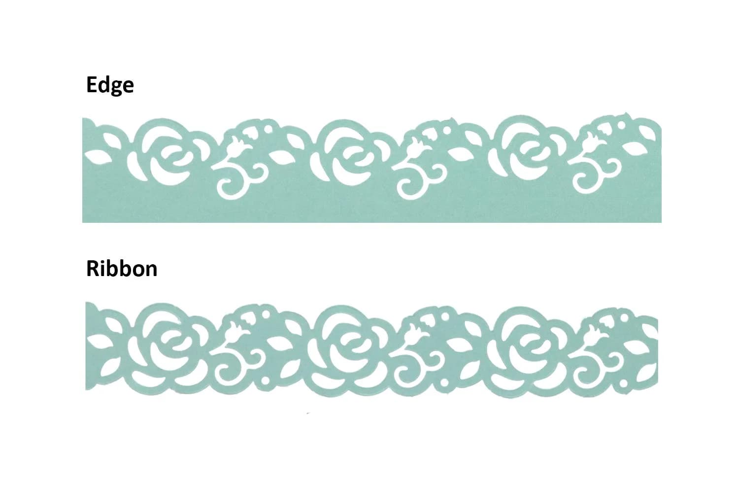 Bira Craft 2-in-1 Border Edge Craft Punch (Rose-2) | 6.5" x 4.13" x 2.75" | Valentine's Day Punch for Scrapbooking - view 2