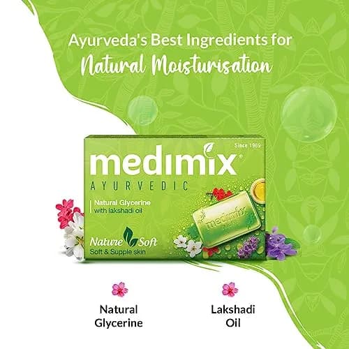 Medimix Ayurvedic Glycerine Soap 125g | All Skin Types, Daily Use, 4+1 Pack thumbnail 3