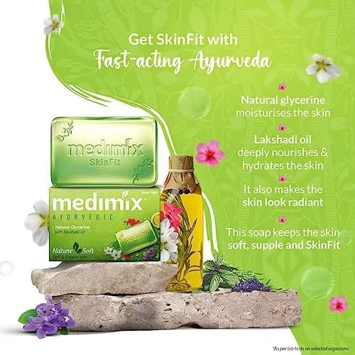 Medimix Ayurvedic Glycerine Soap 125g | All Skin Types, Daily Use, 4+1 Pack thumbnail 4