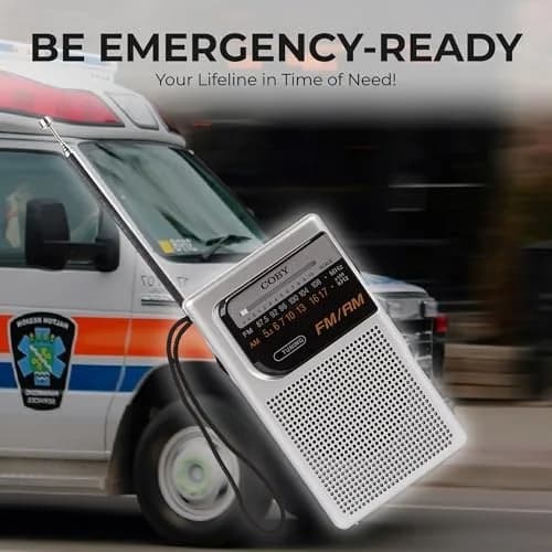 Coby Portable AM FM Radio, Transistor Radio, 800 Hour Battery | Clear Reception & Compact Design thumbnail 7