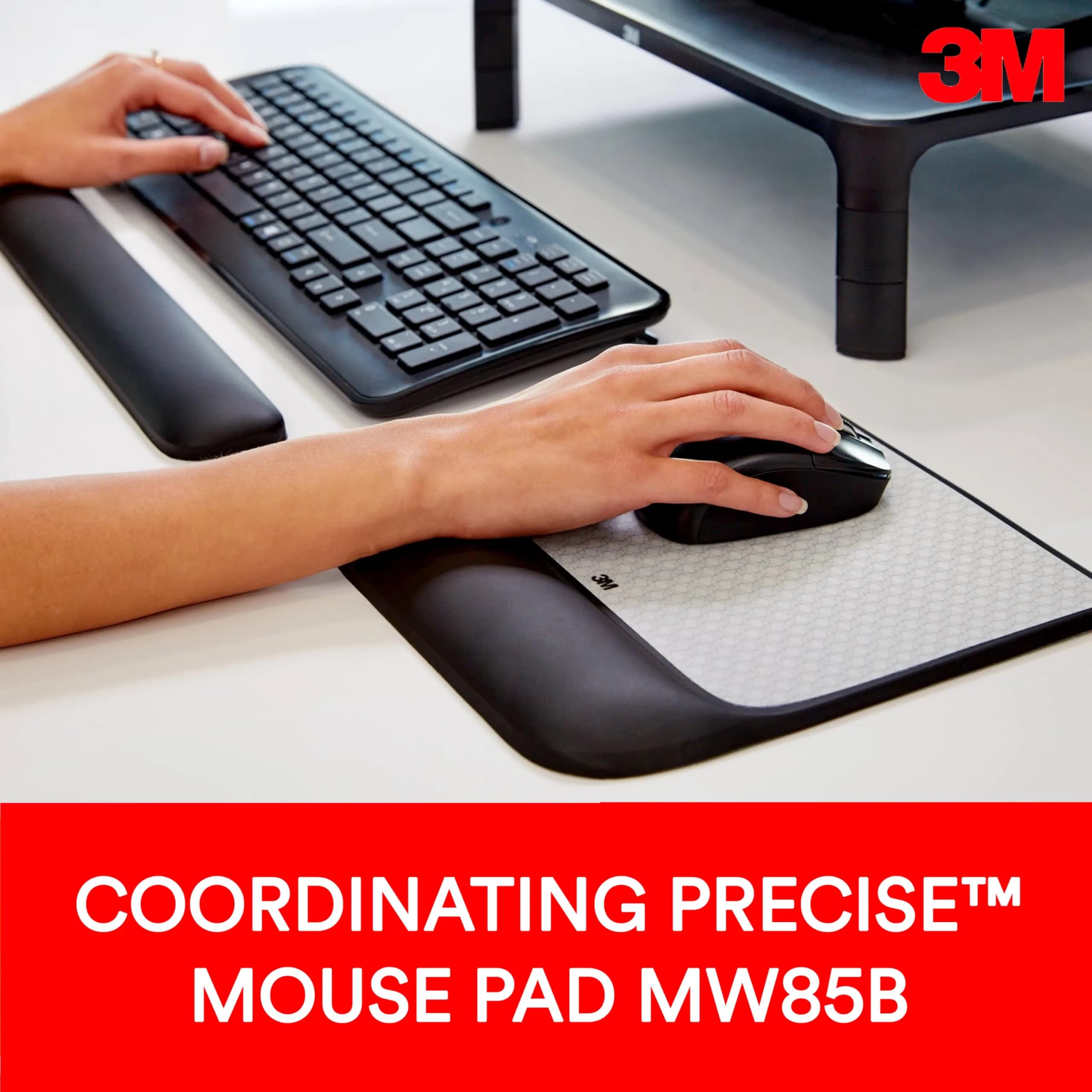 3M Gel Wrist Rest for Keyboards, 48.26 cm (19 in.) | Ergonomic Support for All Day Comfort - view 5