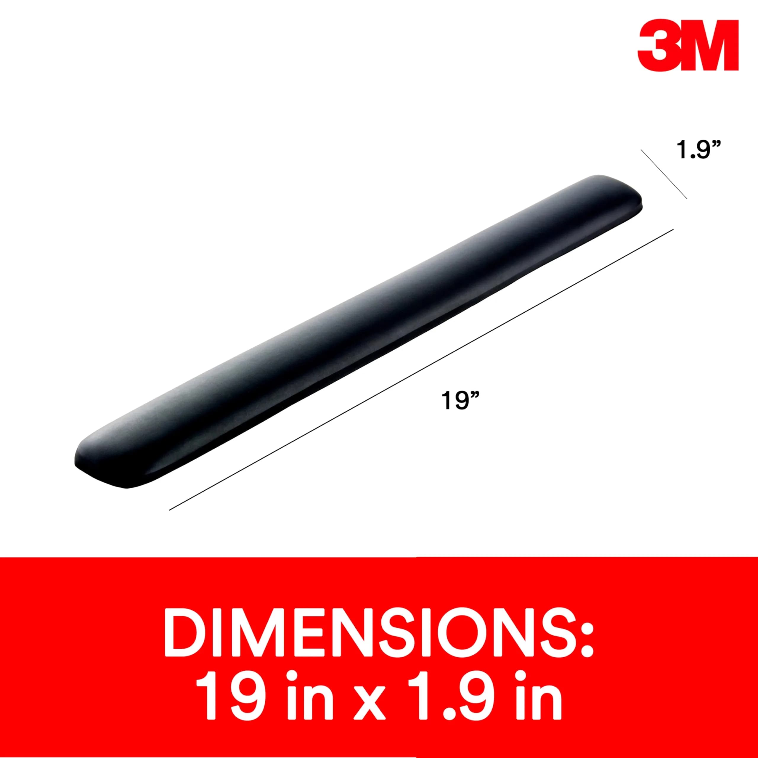 3M Gel Wrist Rest for Keyboards, 48.26 cm (19 in.) | Ergonomic Support for All Day Comfort - view 6