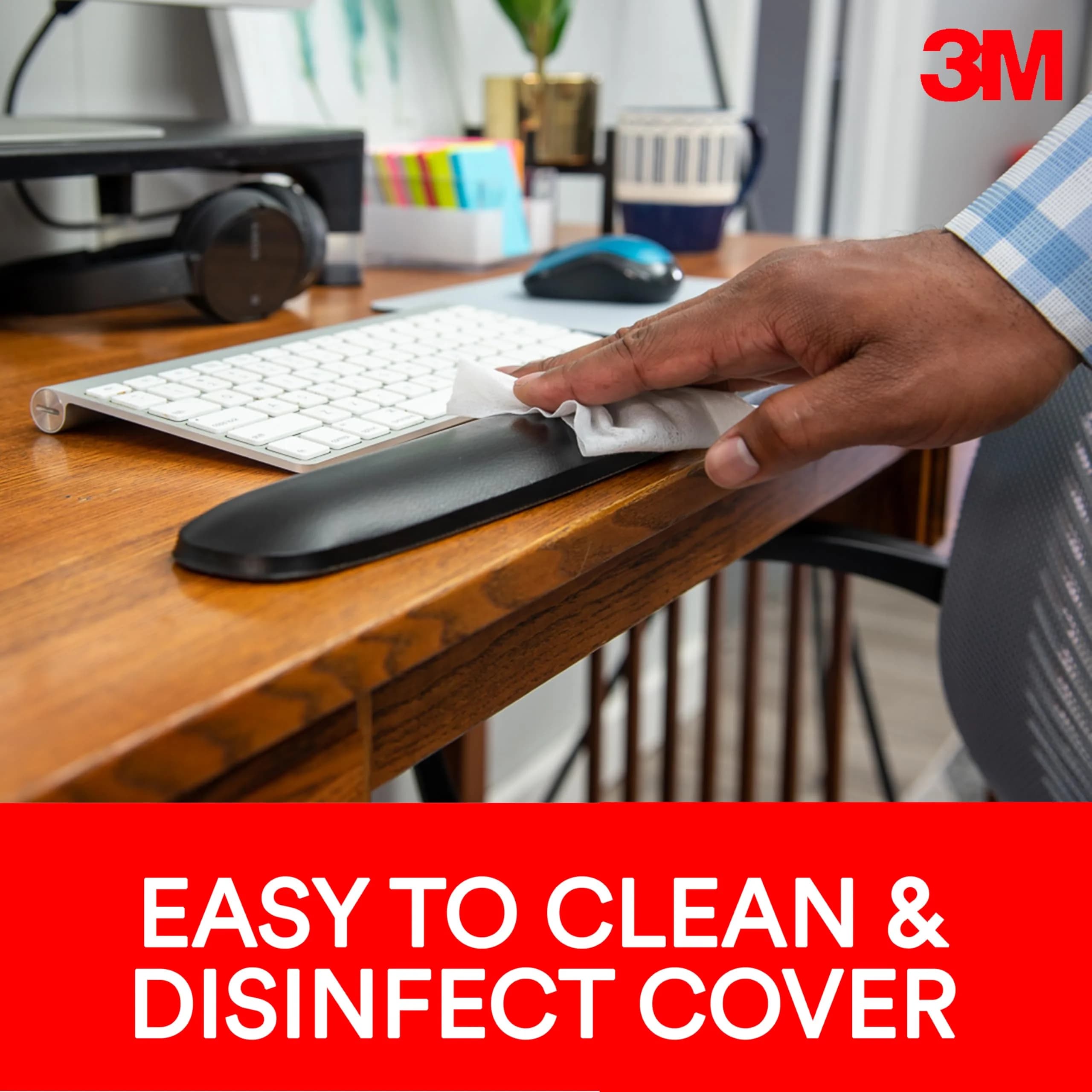 3M Gel Wrist Rest for Keyboards, 48.26 cm (19 in.) | Ergonomic Support for All Day Comfort - view 4