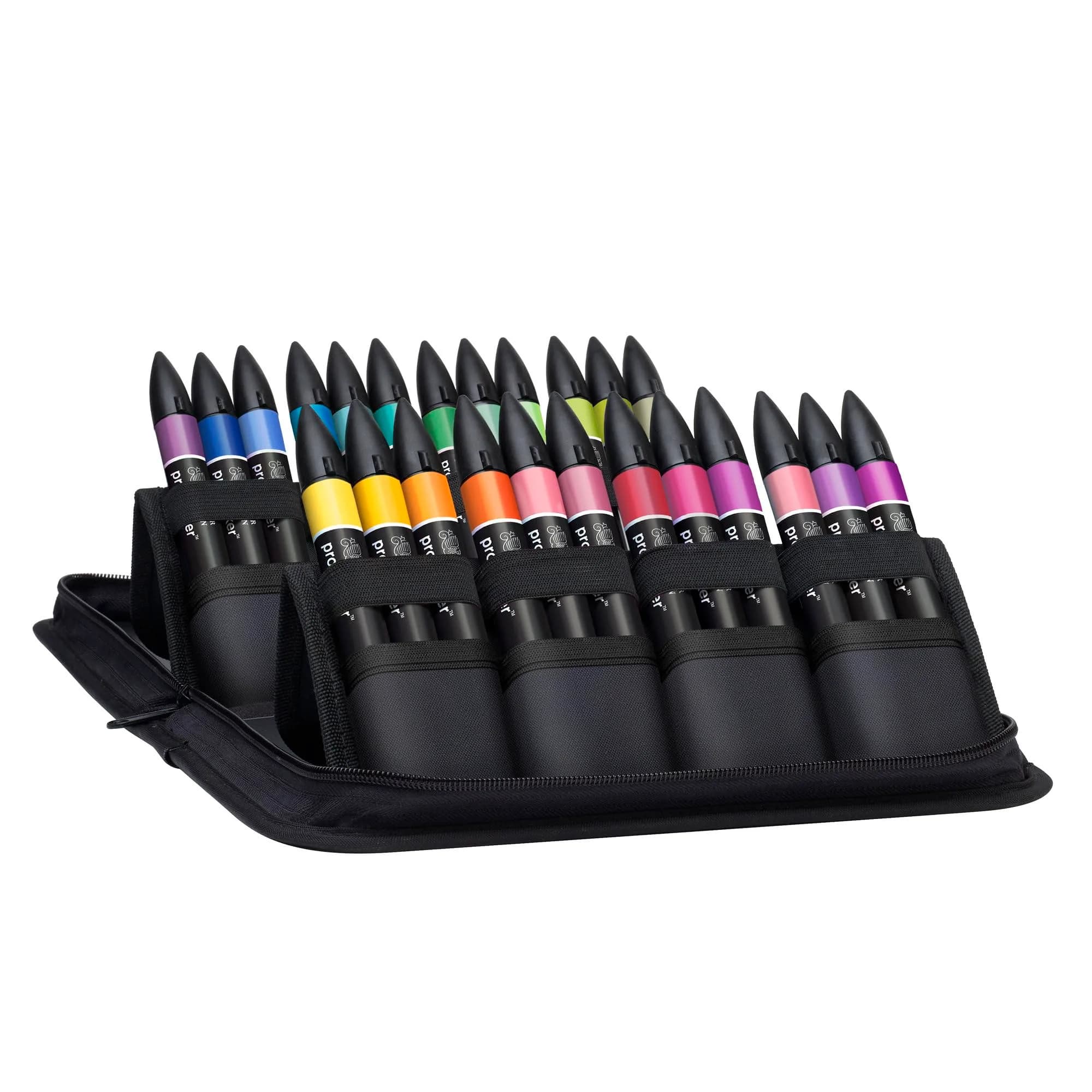 Winsor & Newton ProMarker Set, 24 Count, Student Designer Wallet | Alcohol-Based Ink Markers for Drawing & Illustration - view 5