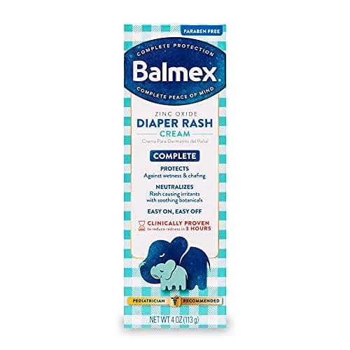 Balmex Complete Protection Baby Diaper Rash Cream with Zinc Oxide, 4 Ounce | Clinically Proven to Reduce Redness in 3 Hours thumbnail 1