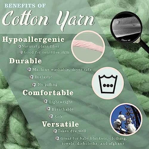 BambooMN JubileeYarn Cotton Select Yarn - Marina Pink | 8 Skeins, Sport Weight, Soft Cotton thumbnail 6