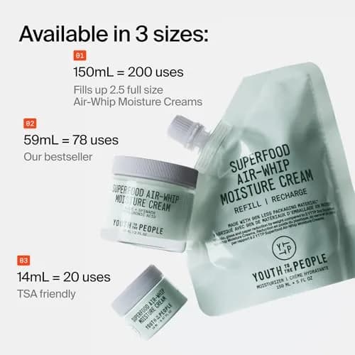 Youth To The People Superfood Air-Whip Face Moisturizer - Full Size (2 oz) | Hydrates & Nourishes Oily Skin thumbnail 8