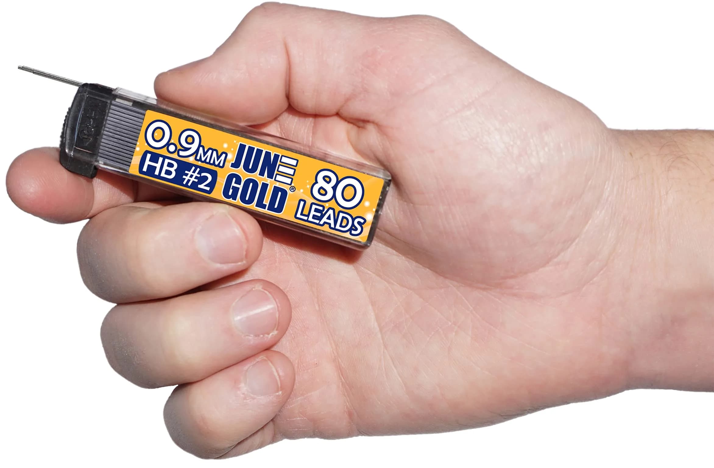 June Gold 5.6 mm 2B Lead Refills, 120 mm Length, 18 Count | Smooth Writing, Break Resistant - view 2